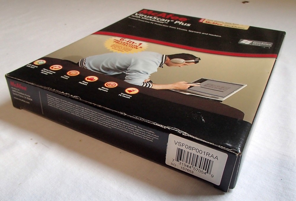 McAfee Virus Scan Plus Site Advisor CD for Windows 2007 Vintage Software