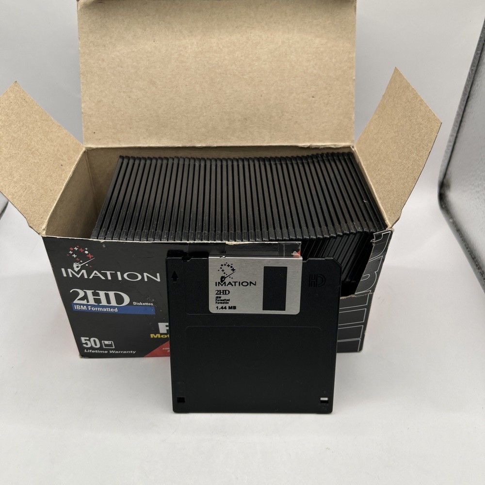 45 Imation 2HD 3.5" 1.44 MB IBM Formatted Diskettes