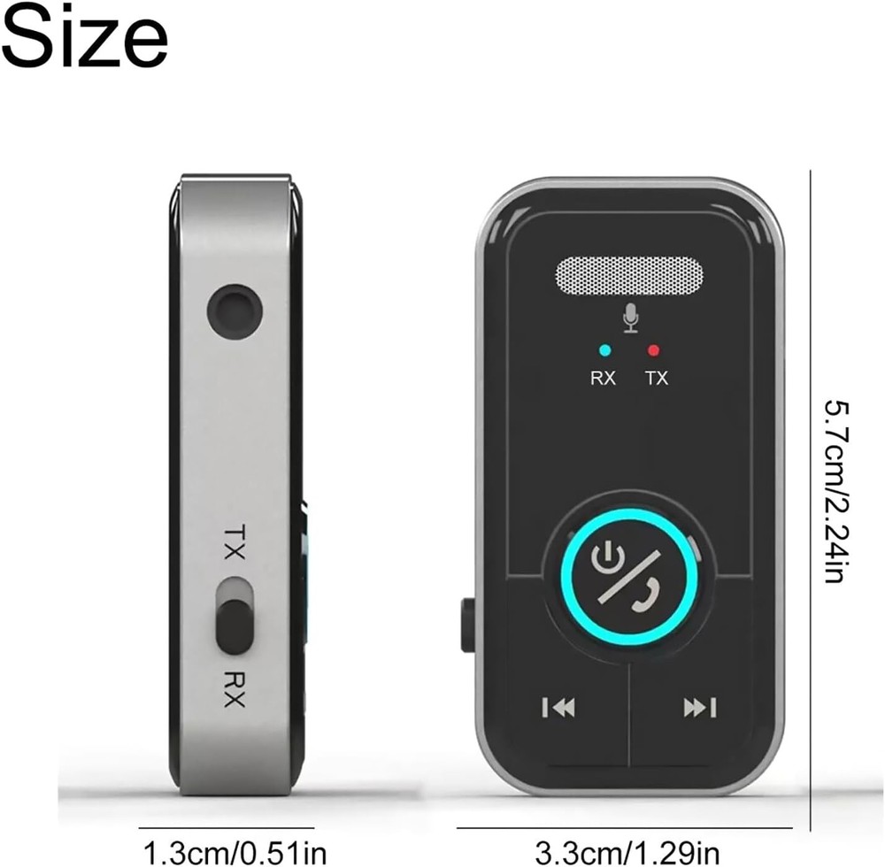 Bluetooth Transmitter and Receiver, 2 in 1 Wireless Bluetooth Audio Adapter Cars