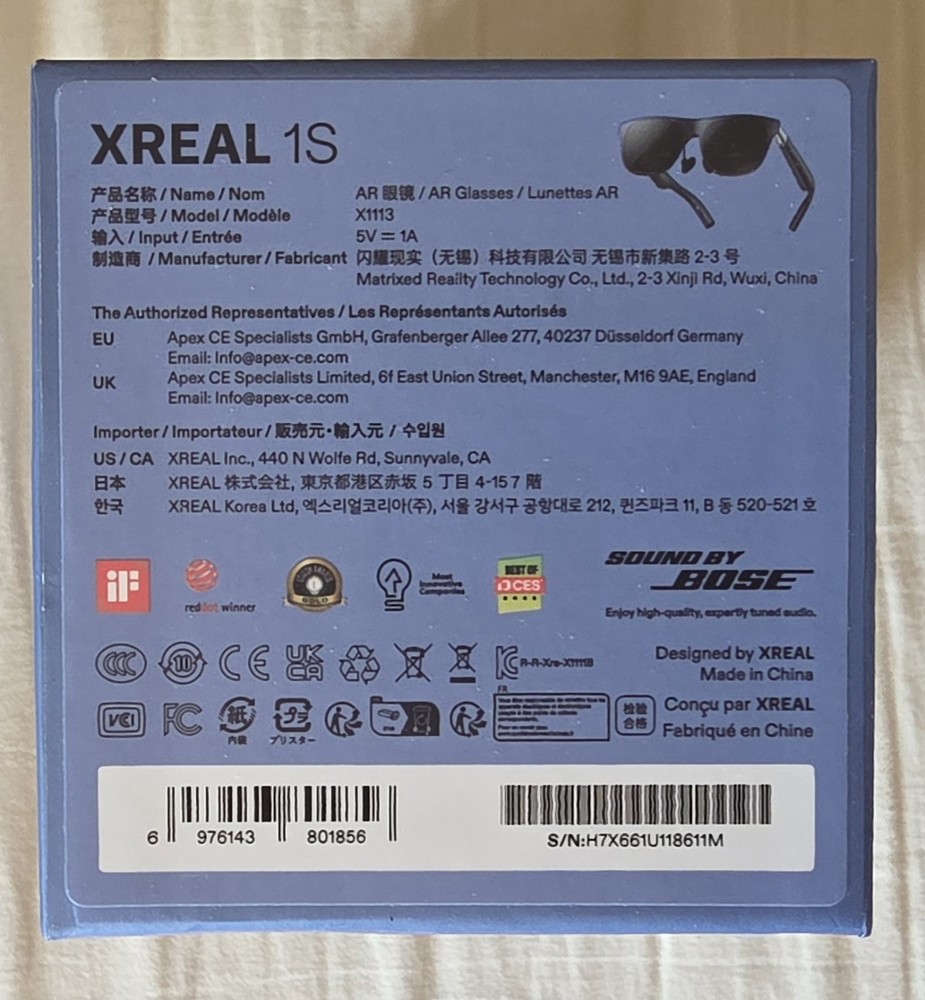 XREAL 1S AR Glasses