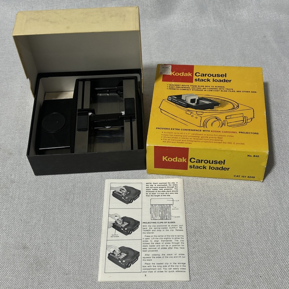 Kodak Carousel Stack Loader B40 with Box for Slide Projector Excellent