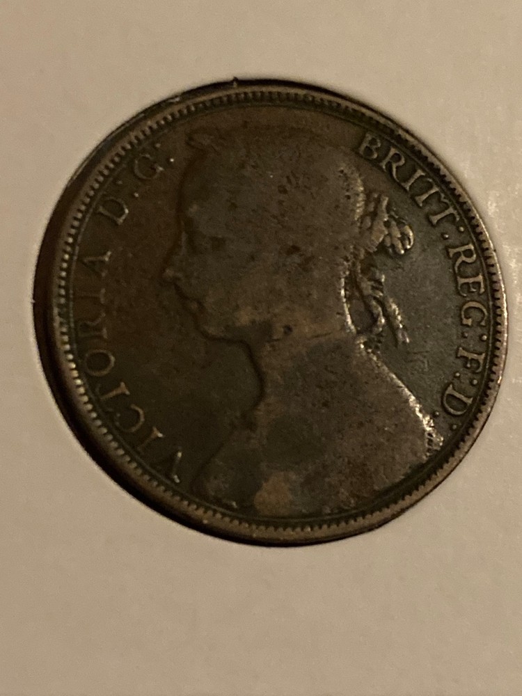 1891 Great Britain One Penny Coin