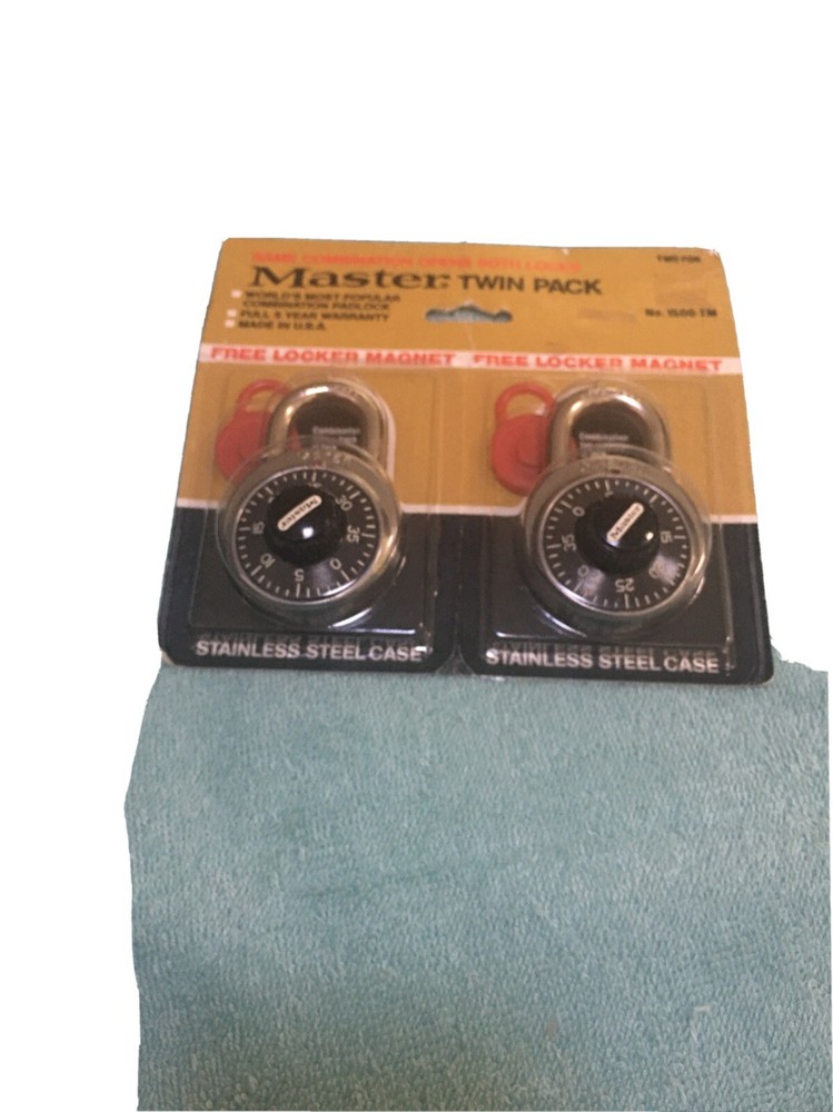 Master Twin Pack Combination Padlocks Brand New