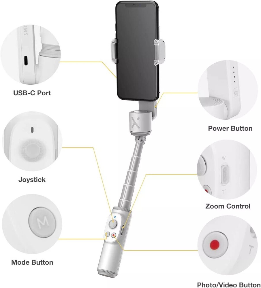 ZHIYUN Smooth X Phone Gimbal Stabilizer Handheld for iPhone Android - open box