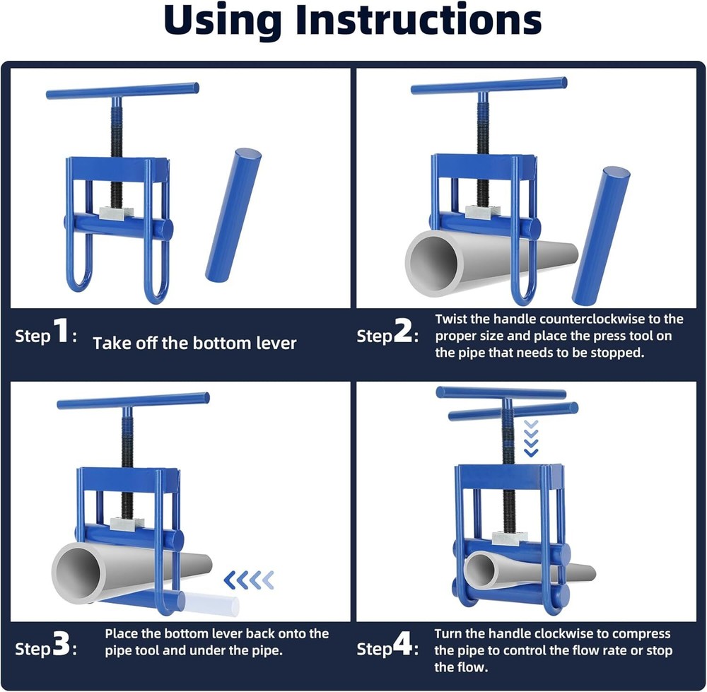Pipe Squeeze-off tool 40mm Pipe Squeezer Tool PE/PPR/PVC Plastic Water Pipe