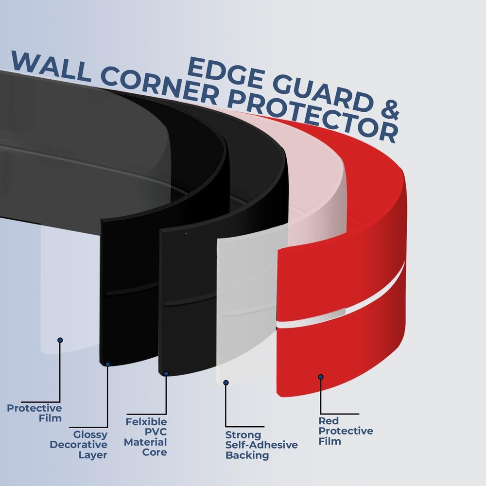 Flexible Wall Corner Protector Moulding Trim Peel and Stick Wall Corner Guards