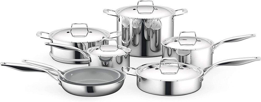 Nutrichef NCSSX45 12Pc Clad Cookware