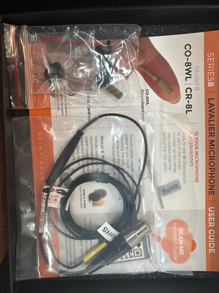 Point Source Miniature Microphone Model CO-8WL-XSH-BL