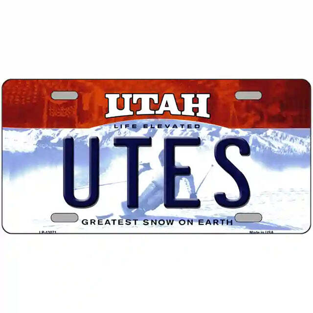 Utes Utah Metal Sign