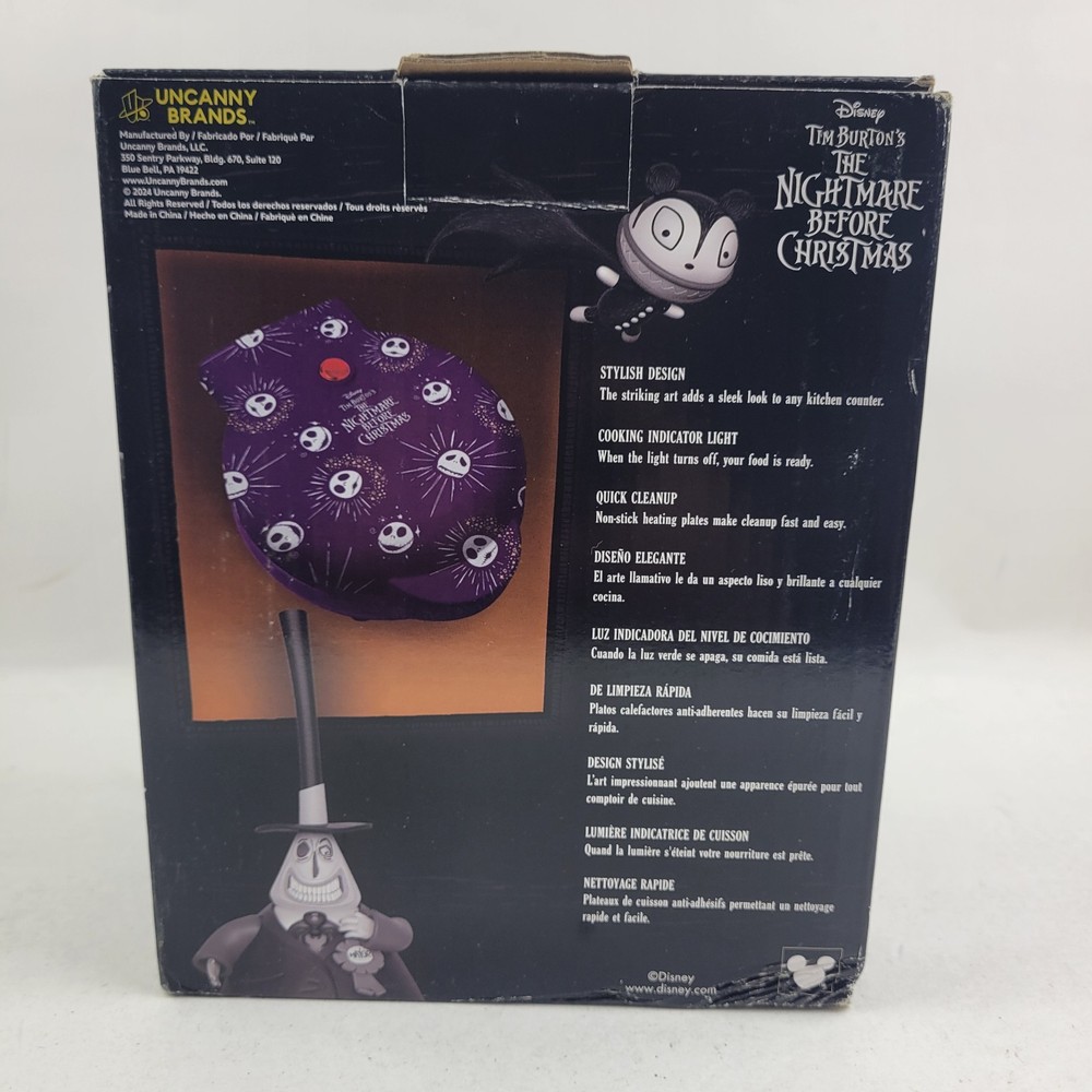 Nightmare Before Christmas Jack Skellington Mini Waffle Maker. Kitchen New