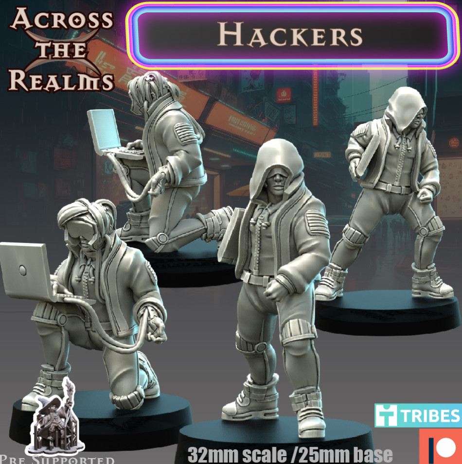 Hackers Gangers x 2  (32mm)