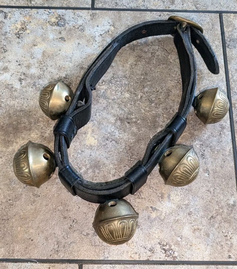 Vintage Brass Bells Livestock Collar