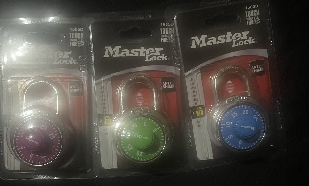 Master Lock Padlock 1505D Dial Keyless Combination Lock 1PC