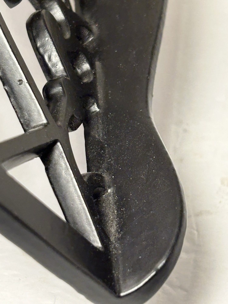 Black Cast Iron Adjustable Recipe Book Holder Weights 12”