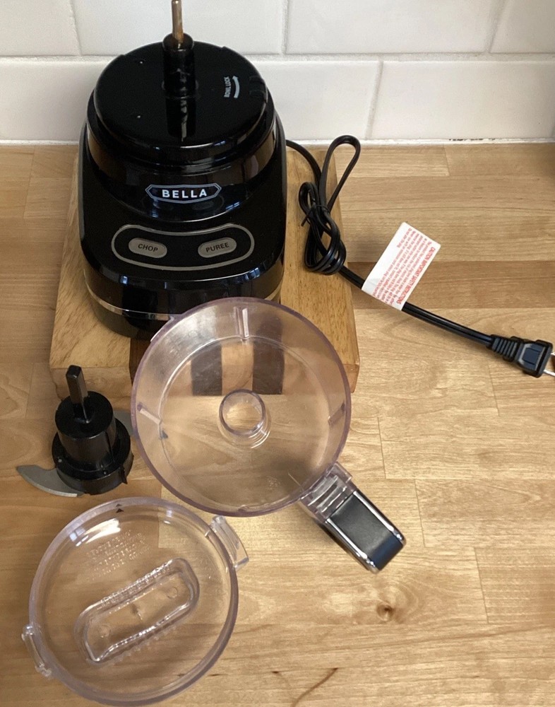 Bella 3 Cup Mini Food Chopper Processor Chop Purée Black