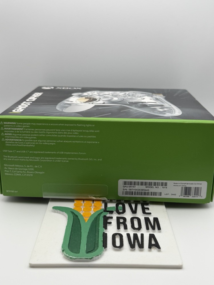 New Microsoft Xbox Wireless Controller, Ghost Cipher Special Edition (QAU-00157)