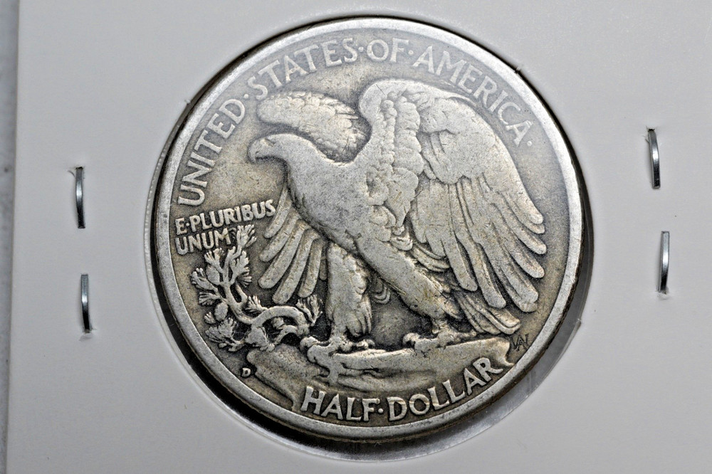 Toned 1941-D WALKING LIBERTY SILVER HALF DOLLAR
