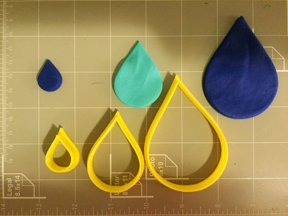 Water Drop Cookie Cutter - Select Your Own Size