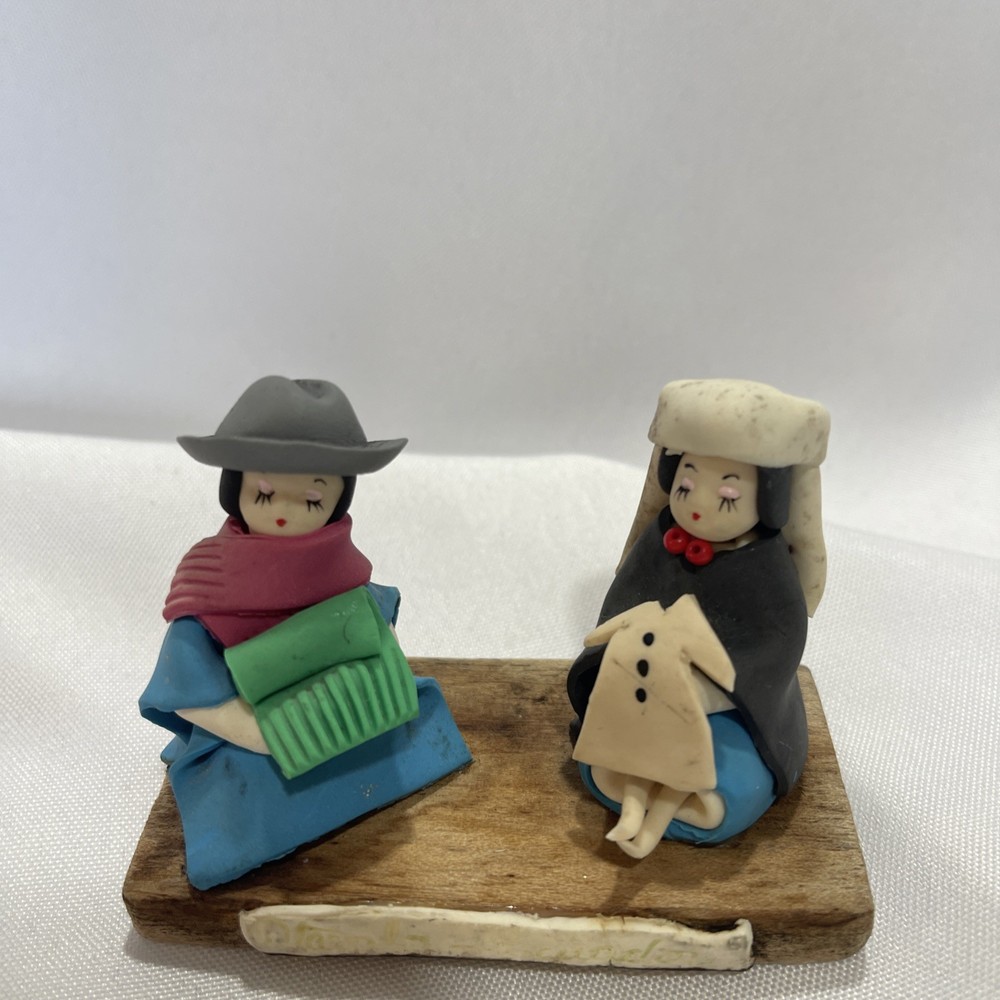 Handcrafted Peruvian Clay Couple