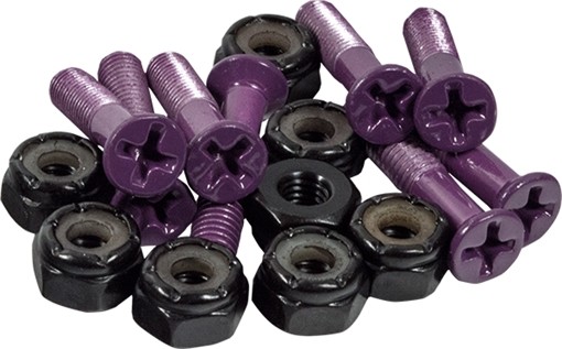 STANDARD 1" PHILLIPS (SET) PURPLE SKATE HARDWARE