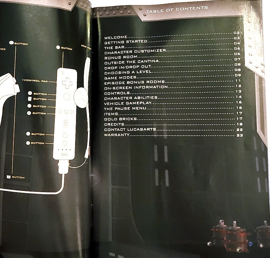 Replacement WII Game Manual Guide Star Wars