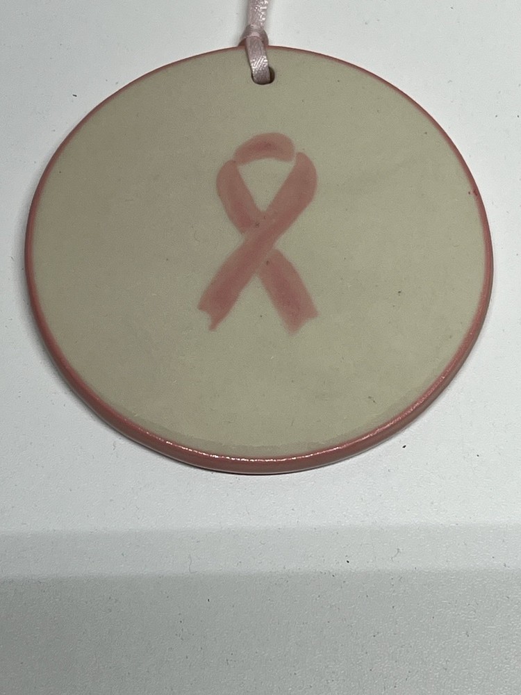 Hartstone basket pottery tag breast cancer awareness
