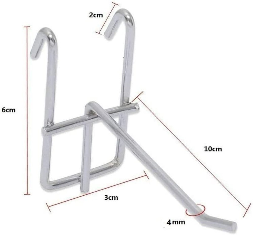 Stainless Steel Grid Wall Bracket Peg Board Display Hook for Panel for Superm...