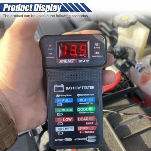 12V Car Battery Tester with LCD Screen & Indication - Universal Car Voltmeter
