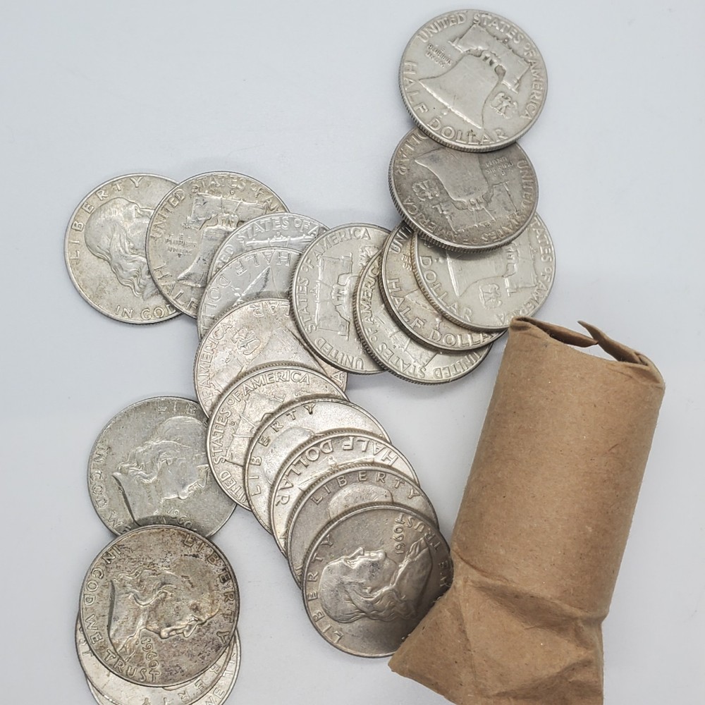 FRANKLIN HALF DOLLAR , RANDOM YEAR, ROLL OF 20