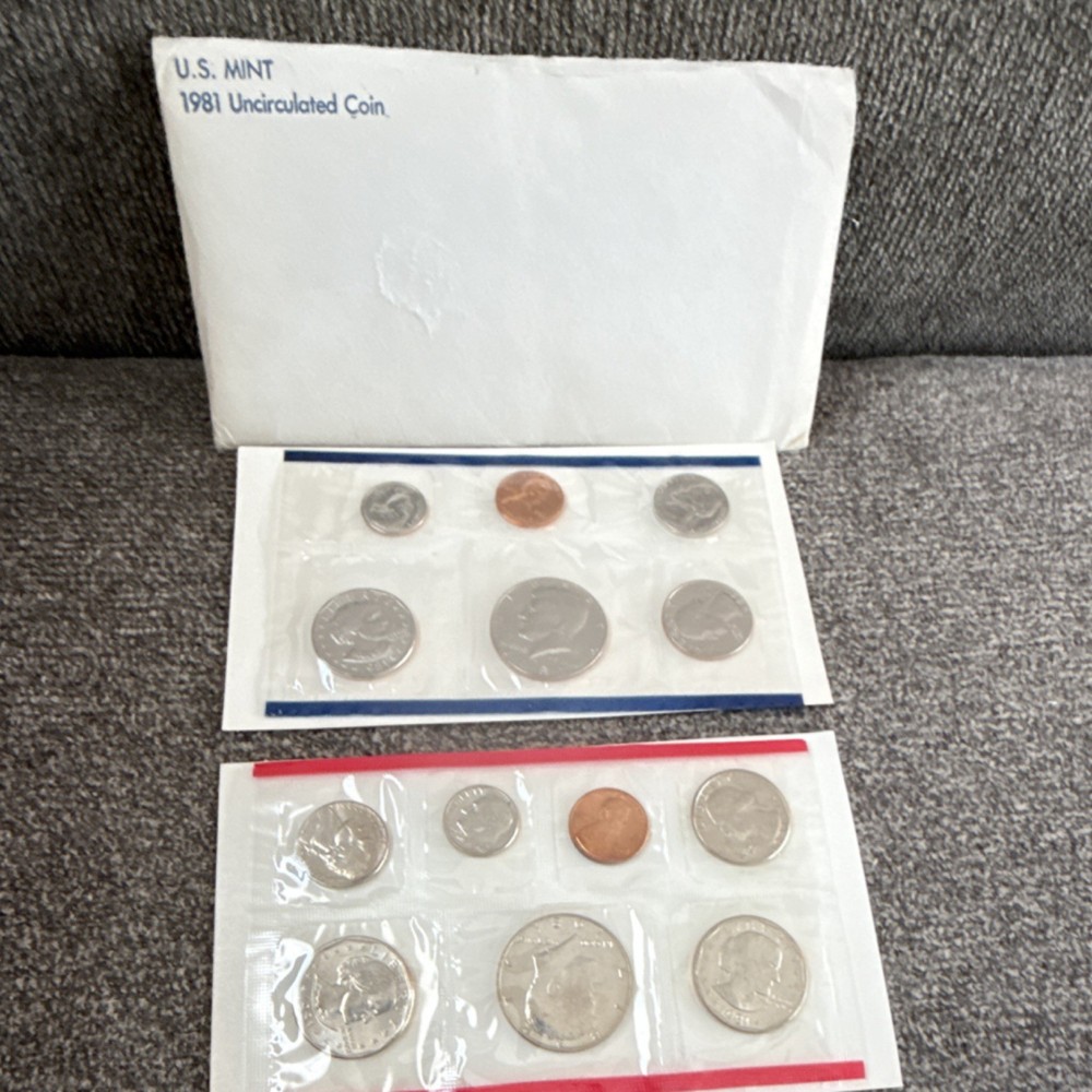 US Mint Uncirculated Coin Sets 1978 1979 1980 1981 Complete Set Multicolor