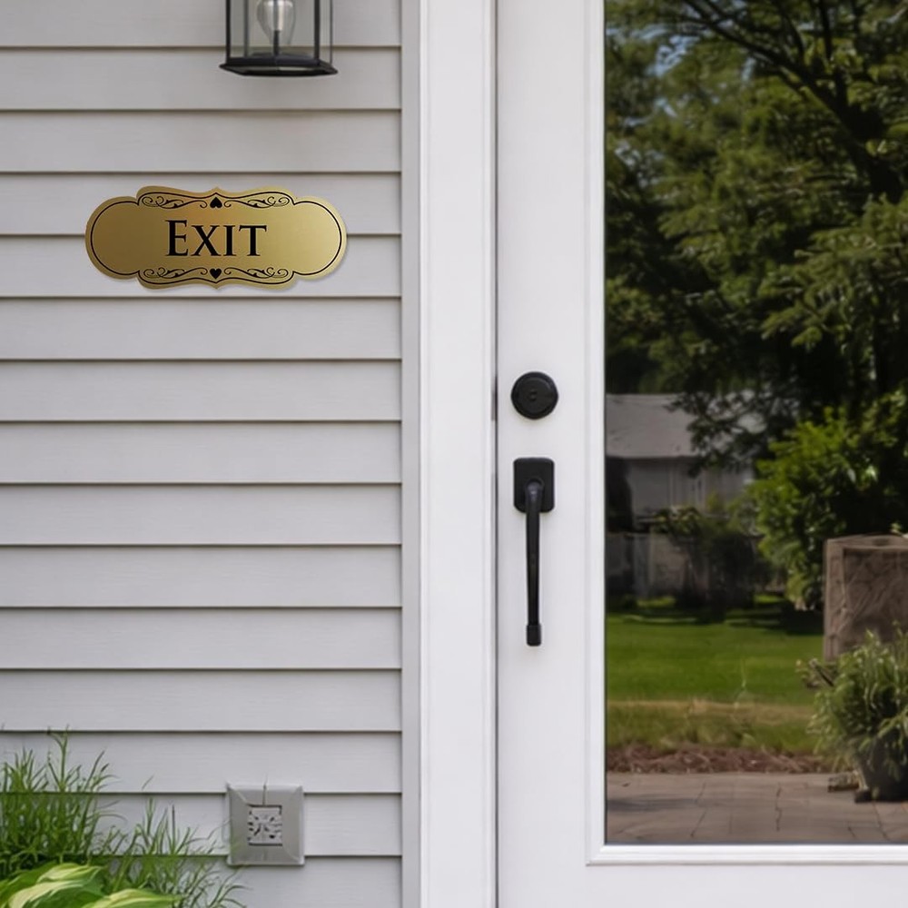 Designer EXIT Sign -Red - Large (1 Pack)