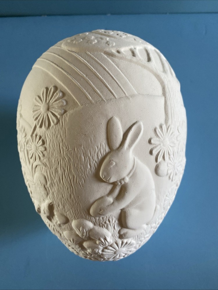 Ceramic Bisque 7” Easter Egg Box With Beautiful Detail Ready To Paint For Easter