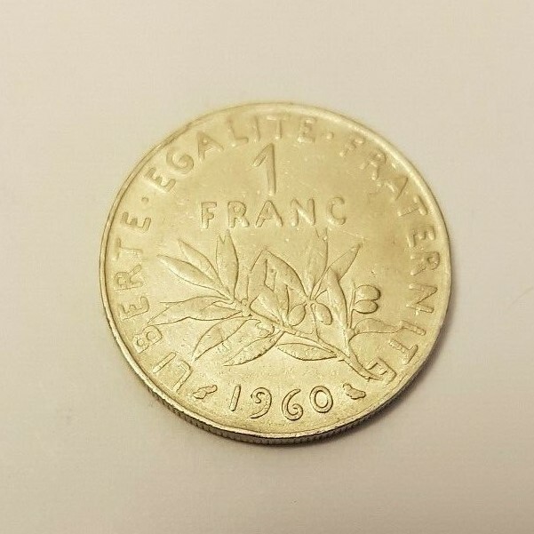 France 1 Franc Coin, 1960