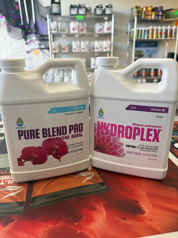 botanicare pure blend pro bloom and hydroplex 1 quart