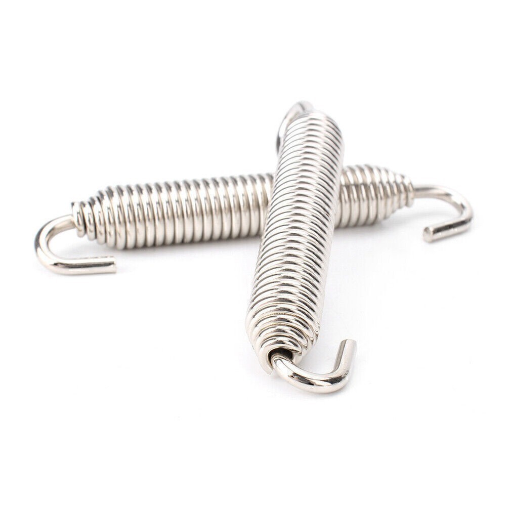 4x 83mm Long Stainless Header Exhaust Springs Silver Universal