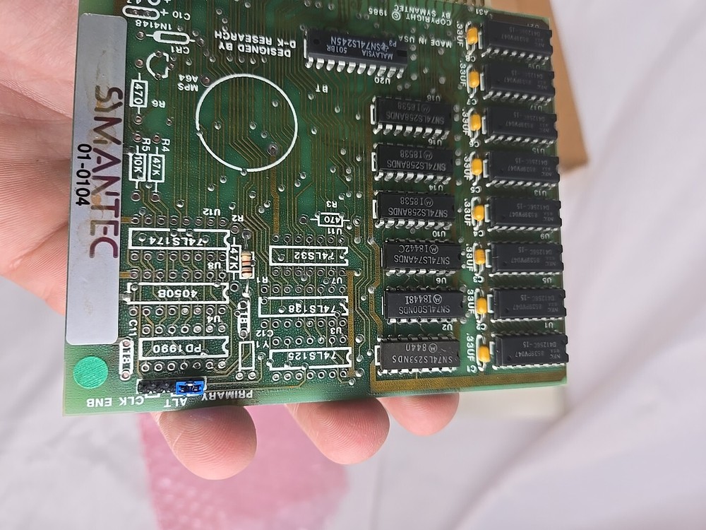 Vintage Symantec 256k Memory Board 01-0104
