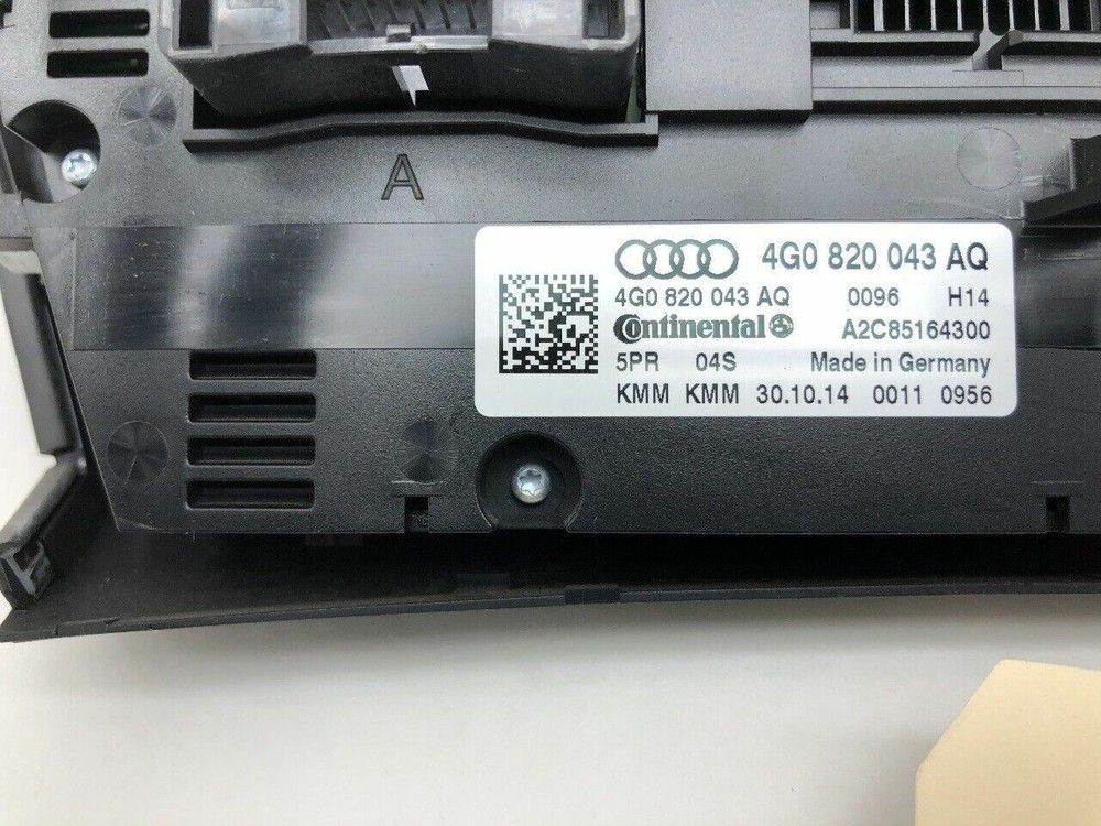 2015 Audi A6 Climate Temperature Control Panel OEM