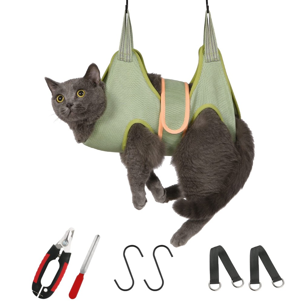 Cat Grooming Hammock Harness for Cats, Cat Nail Clipper