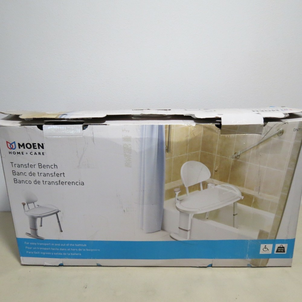 Moen DN7105 Non Slip Adjustable Transfer Bench, Glacier White Missing Hardware