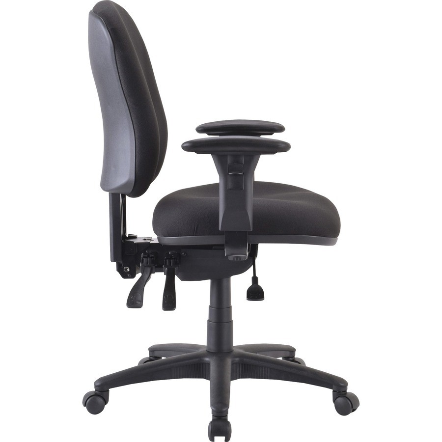 Lorell LLR66128 Mid-back Task Chair Black Frame 225 lb Capacity