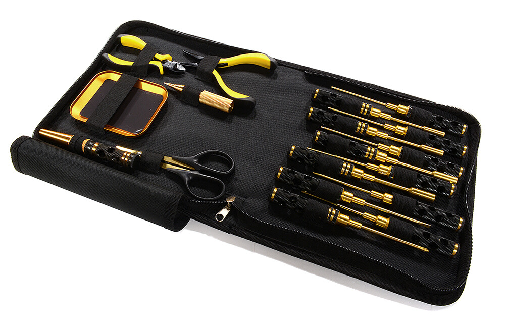 Precision-Crafted Complete 18pcs Racing Tool Set w/ Pro Carrying Bag