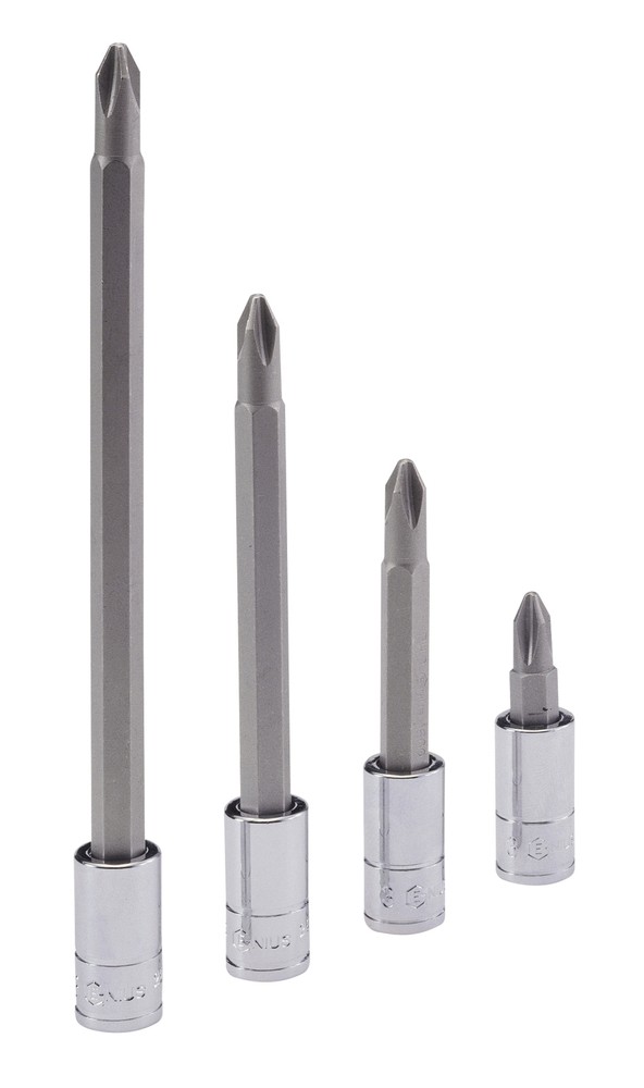Genius Tools 1/4" Dr. PH.1 Philips Bit Socket, 140mmL - 208+1601
