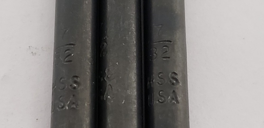 7/32 HSS DRILL BITS (LOT OF 3) NNB
