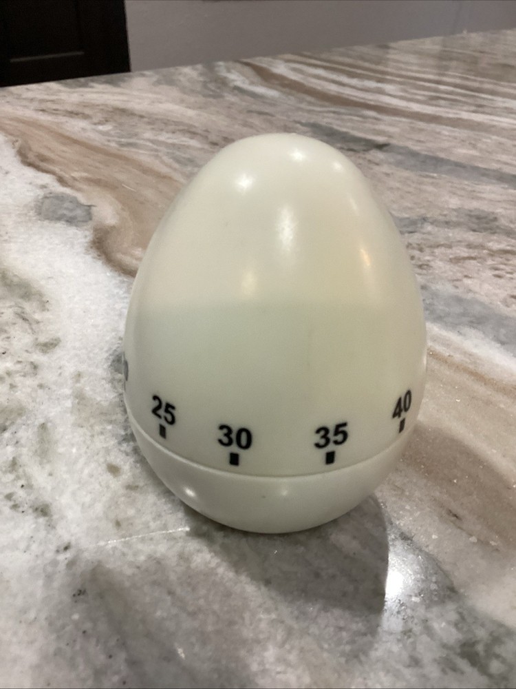 McDonald’s Mechanical Egg Timer - 60 Minutes - White With Logo - 1 Timer