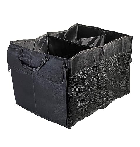 Heavy-Duty Multi-Compartment Collapsible Nylon Car Trunk Storage Organizer Bin