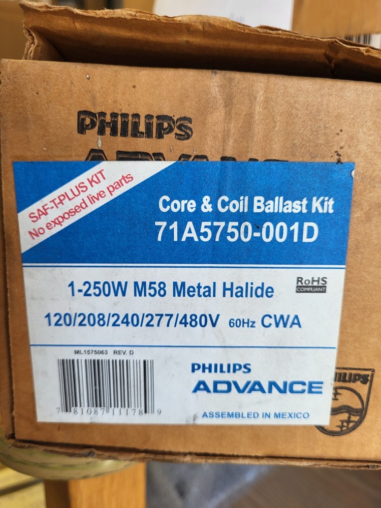 PHILIPS ADVANCED 71A5750-001D CORE & COIL BALLAST KIT