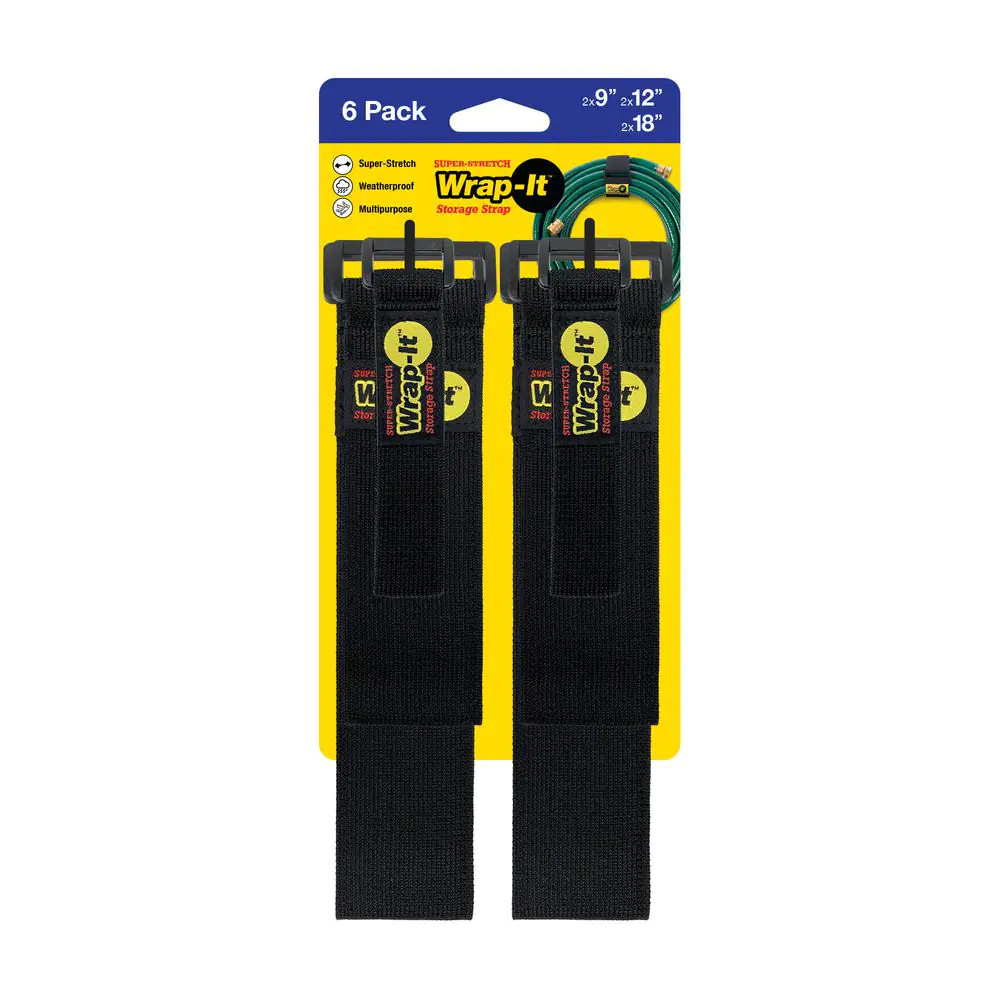 Super-Stretch Storage Strap Elastic All-Purpose Hook And Loop Cinch Strap In