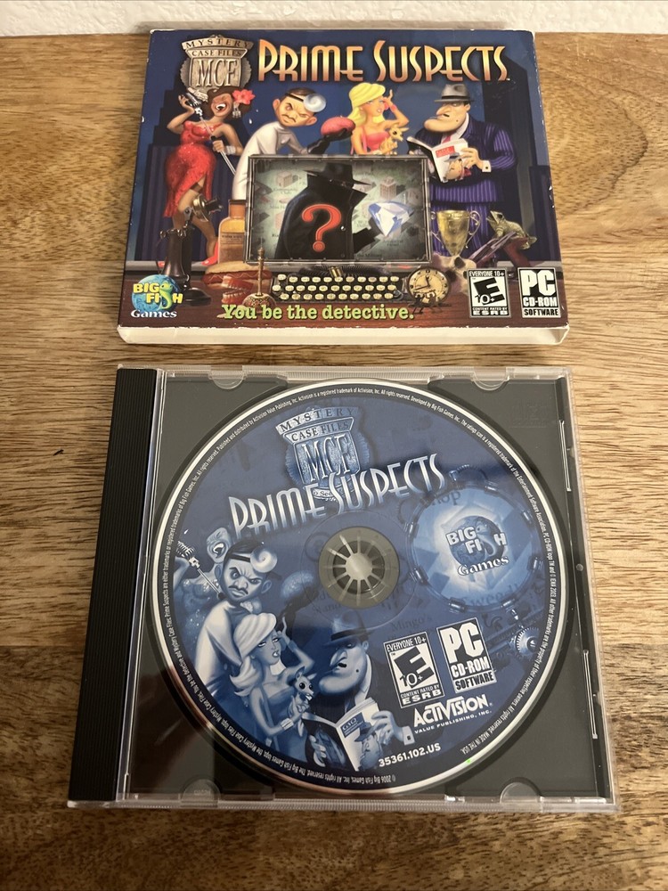 Prime Suspects Video Game Pc Cd-ROM E-Everyone Big Fish