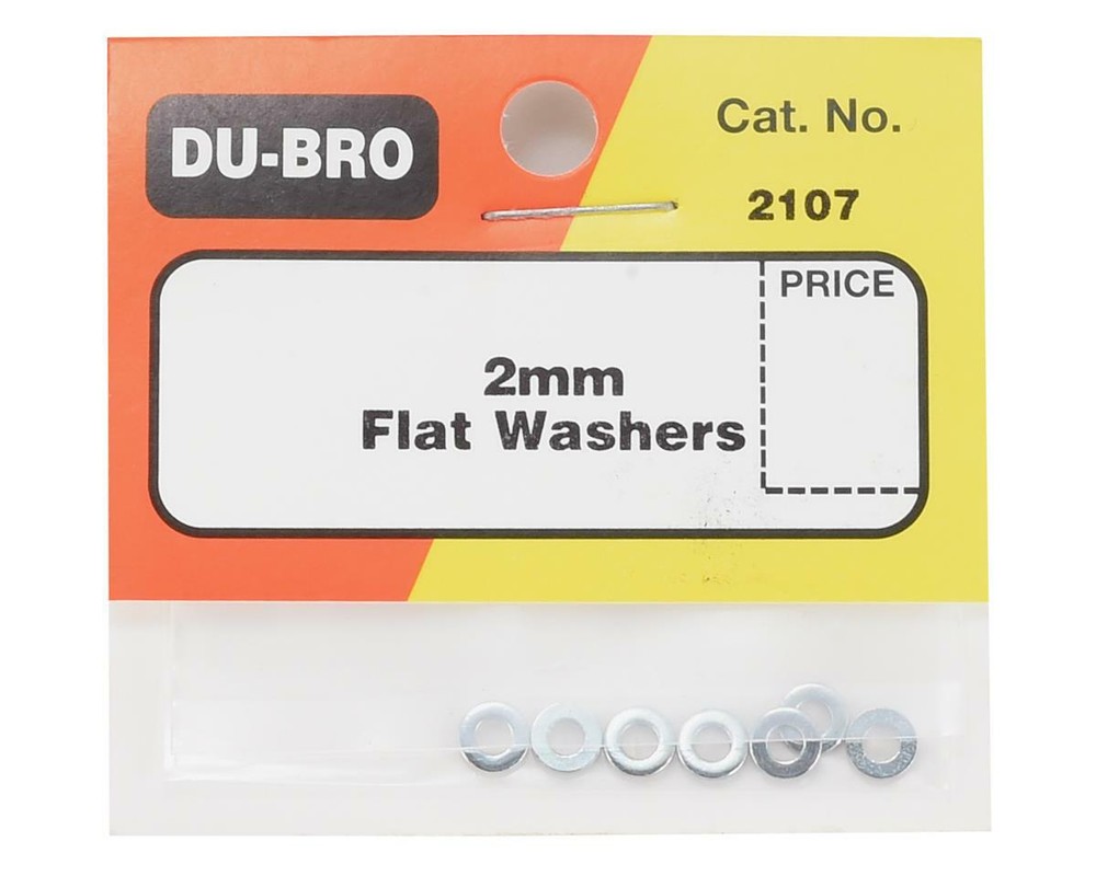 DuBro 2mm Flat Washers (8) [DUB2107]