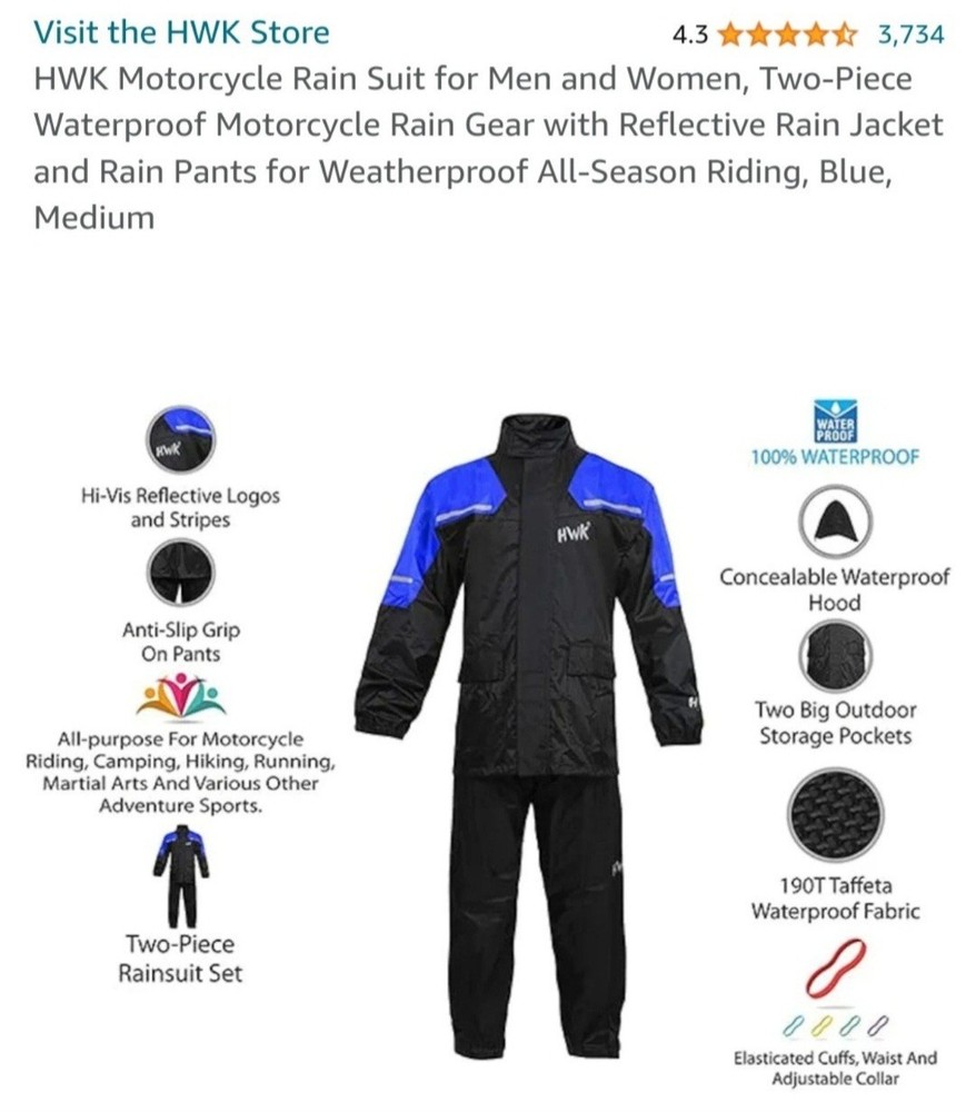 HWK Motorcycle Rainsuit